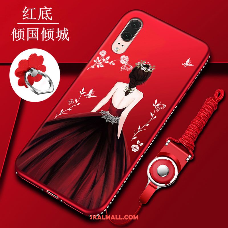 Huawei P20 Pro Skal Mjuk Skydd Mobil Telefon Röd Silikon Fodral Billig