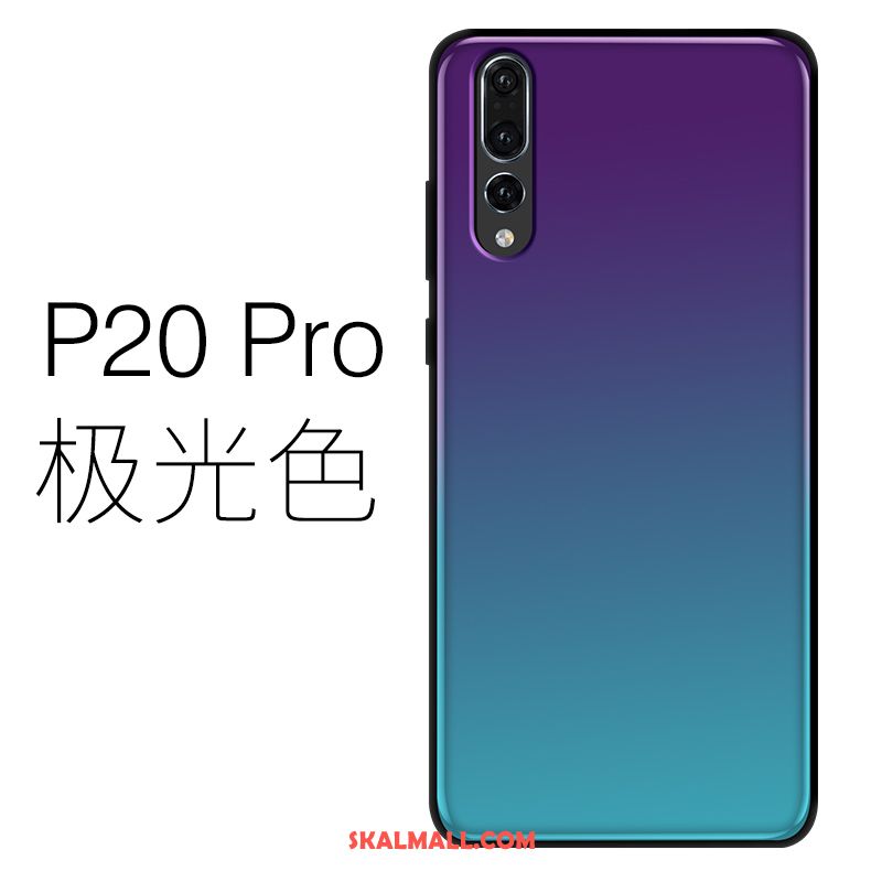Huawei P20 Pro Skal Mobil Telefon Glas Slim Gul Silikon Till Salu