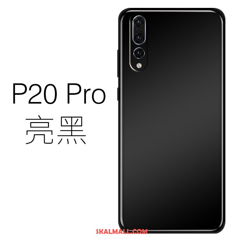 Huawei P20 Pro Skal Mobil Telefon Glas Slim Gul Silikon Till Salu