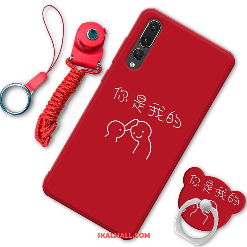 Huawei P20 Pro Skal Röd Mjuk Silikon Tecknat Mobil Telefon Billigt