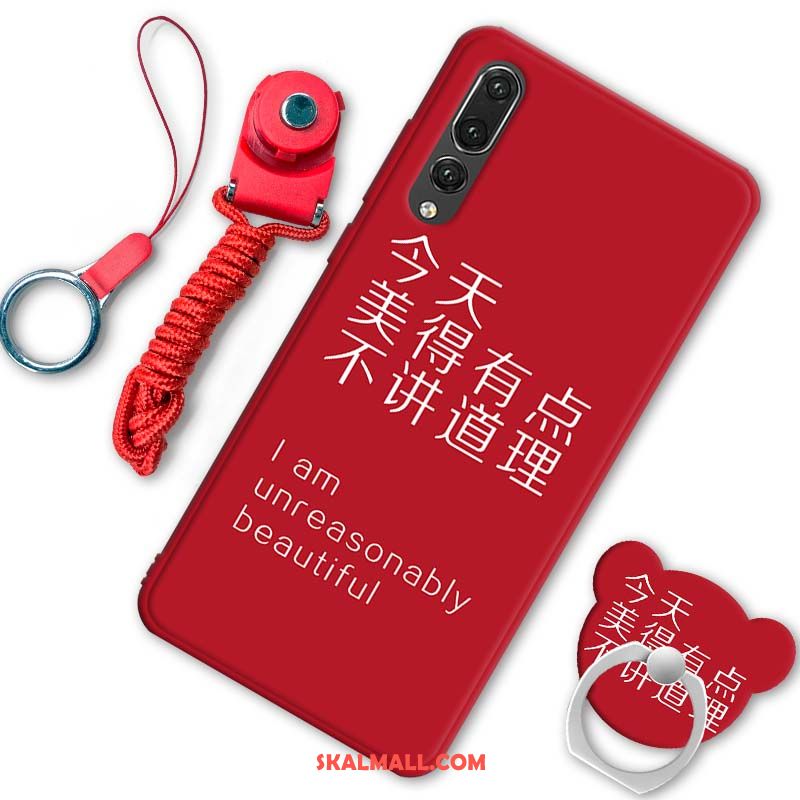 Huawei P20 Pro Skal Röd Mjuk Silikon Tecknat Mobil Telefon Billigt
