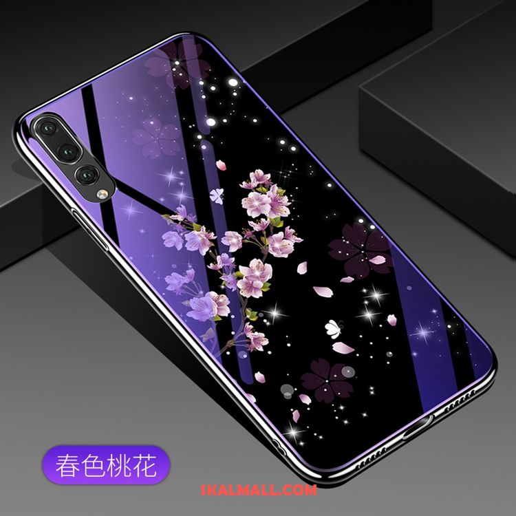 Huawei P20 Skal Härdning Glas Skärmskydd Film Purpur Mobil Telefon Rabatt