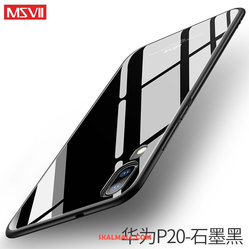 Huawei P20 Skal Hård Glas Mobil Telefon Vit Fodral Online