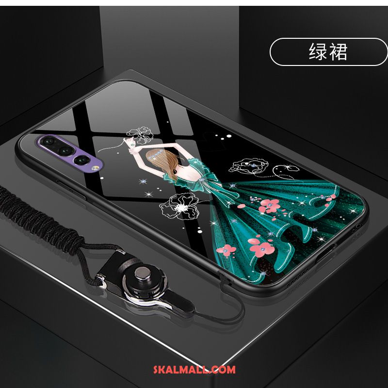 Huawei P20 Skal Skydd Glas Rosa Mobil Telefon Billiga
