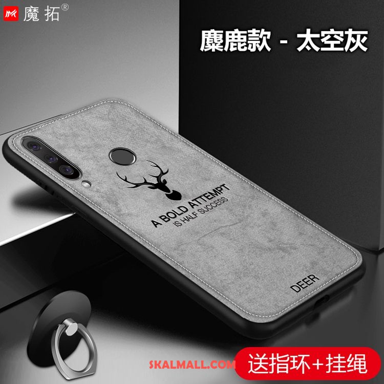 Huawei P30 Lite Skal Svart Mönster Duk Skydd Ring Fodral Billigt
