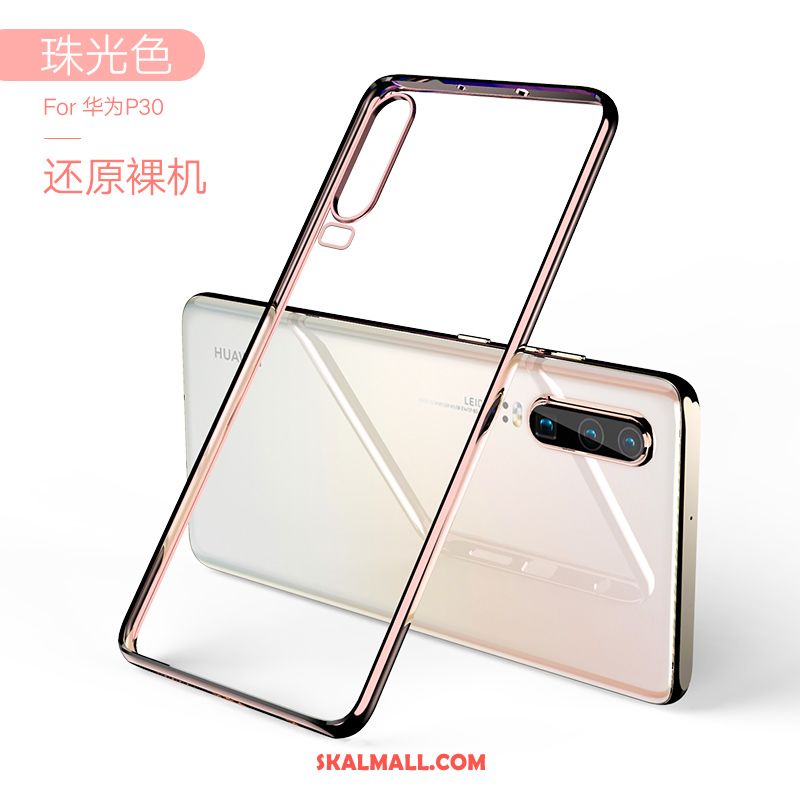 Huawei P30 Skal Slim Röd Transparent All Inclusive Fallskydd Köpa