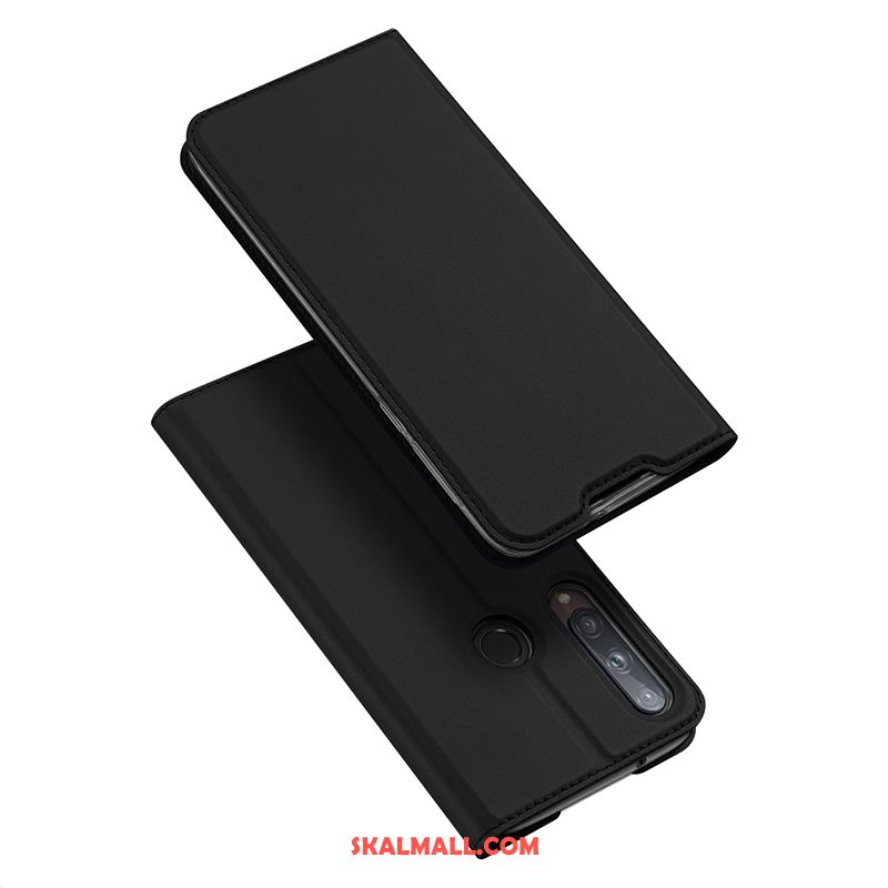 Huawei P40 Lite E Skal Täcka Slim Mörkblå Mobil Telefon Läderfodral Online