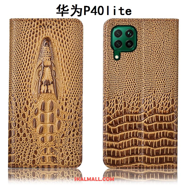 Huawei P40 Lite Skal Skydd Mobil Telefon Gul All Inclusive Läderfodral Till Salu