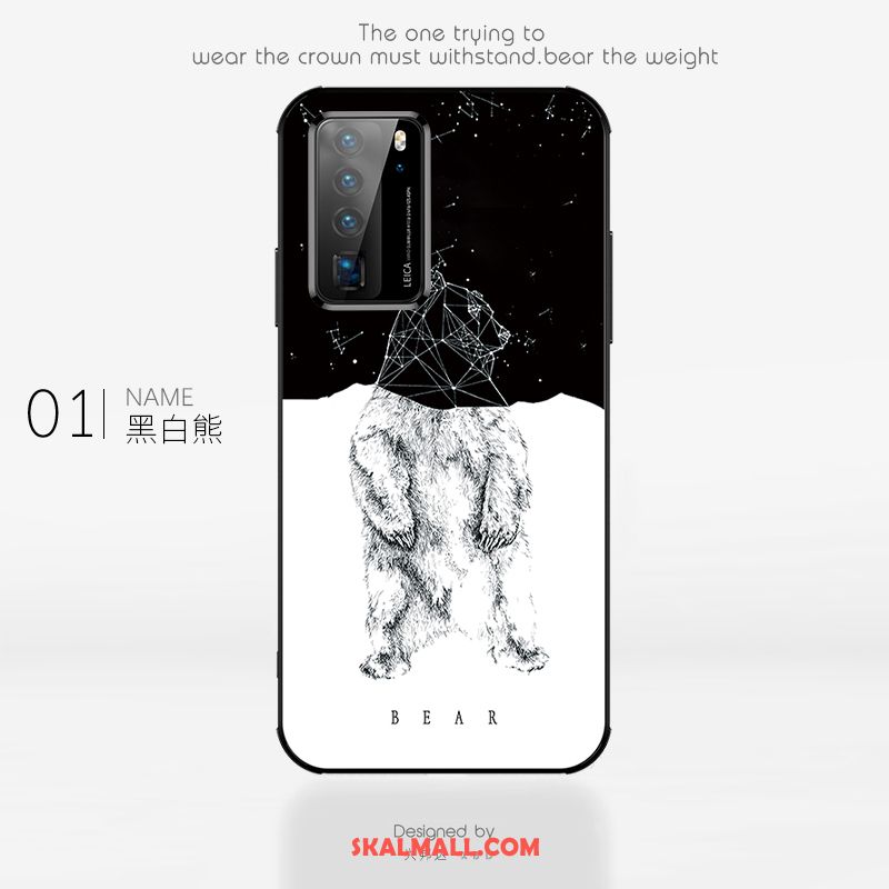 Huawei P40 Pro Skal Vit Mode Glas Konst Kreativa Butik