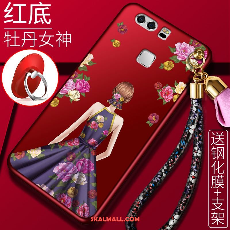 Huawei P9 Plus Skal Mjuk Mobil Telefon Silikon Röd Skydd Billiga