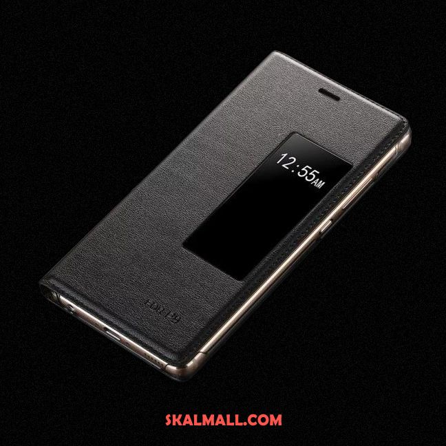 Huawei P9 Plus Skal Pu Guld Mobil Telefon Dvala Täcka Fodral Billigt