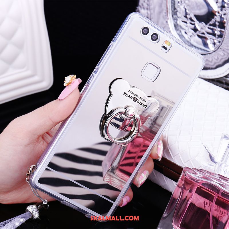 Huawei P9 Plus Skal Ring Spegel Velour Mobil Telefon Vacker Fodral Rea