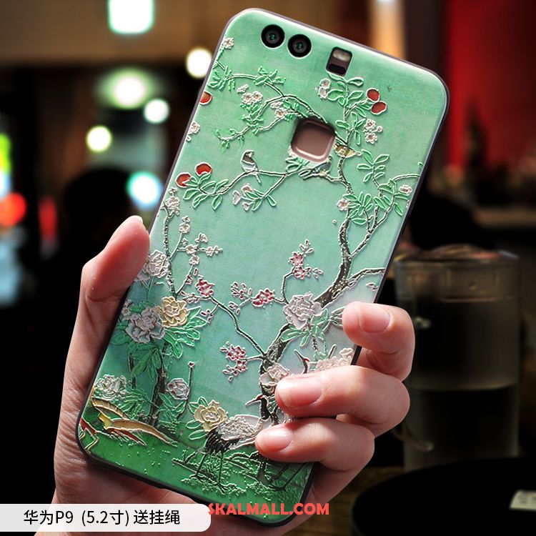 Huawei P9 Skal Personlighet Kinesisk Stil All Inclusive Blå Skydd Billigt