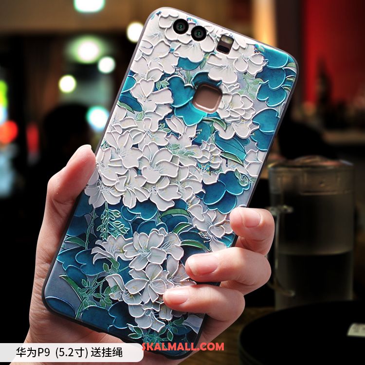 Huawei P9 Skal Personlighet Kinesisk Stil All Inclusive Blå Skydd Billigt