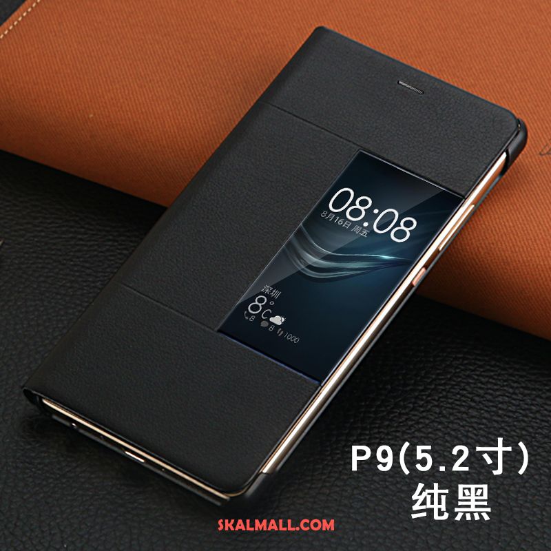 Huawei P9 Skal Tunn Svart Fallskydd Clamshell Kinesisk Drake Fodral Butik