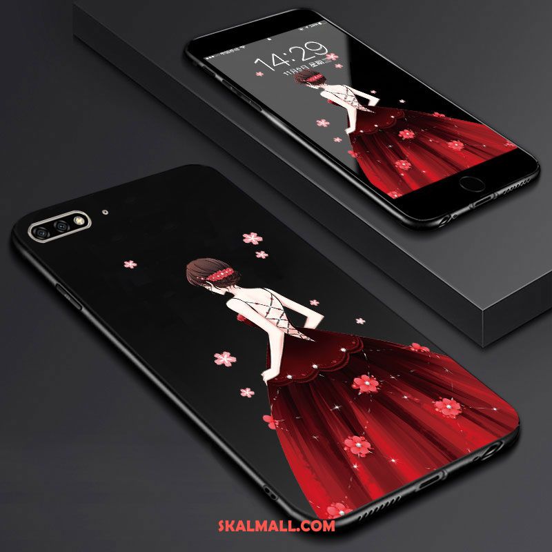 Huawei Y6 2018 Skal Mobil Telefon Mjuk Svart Konst Härdning Billigt
