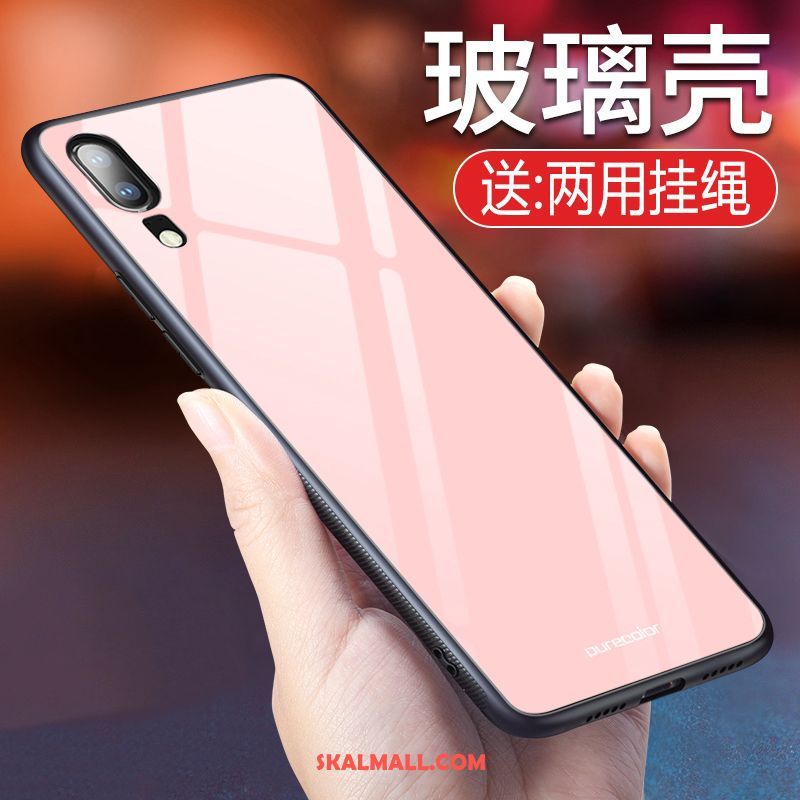 Huawei Y6 2019 Skal Skydd Fallskydd Härdat Glas Gradient Färg Silikon Rea