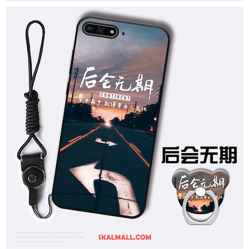 Huawei Y7 2018 Skal Svart Fallskydd Personlighet Mjuk Mobil Telefon Fodral Rea