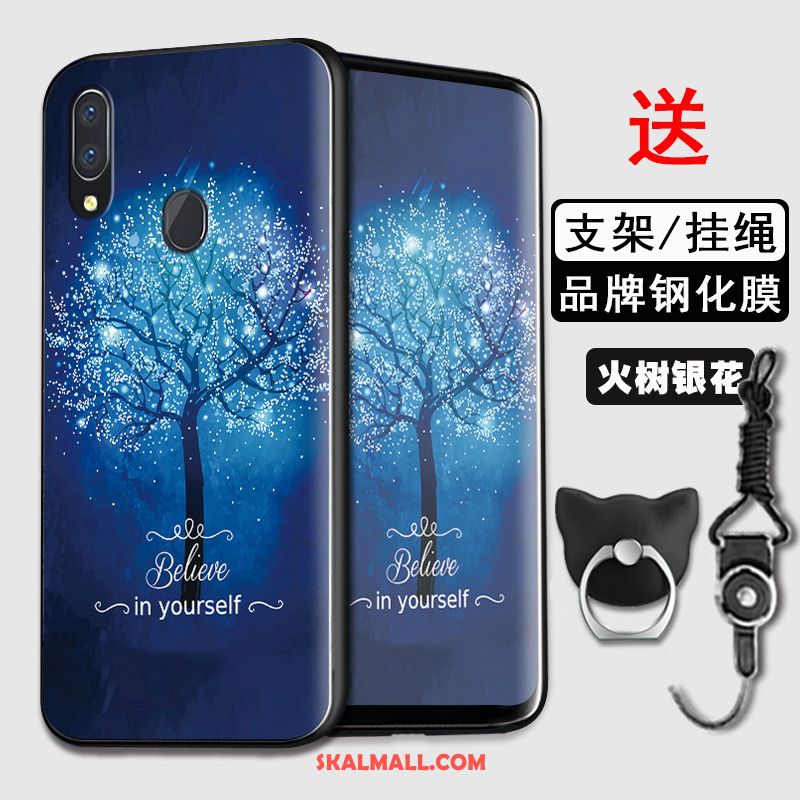 Huawei Y7 2019 Skal Anpassa Mjuk Stjärna Silikon Blå Billig