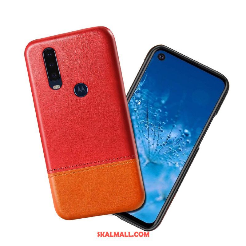 Motorola One Action Skal Fallskydd Svart Mobil Telefon Blandade Färger Läderfodral Online