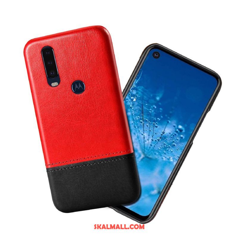Motorola One Action Skal Fallskydd Svart Mobil Telefon Blandade Färger Läderfodral Online
