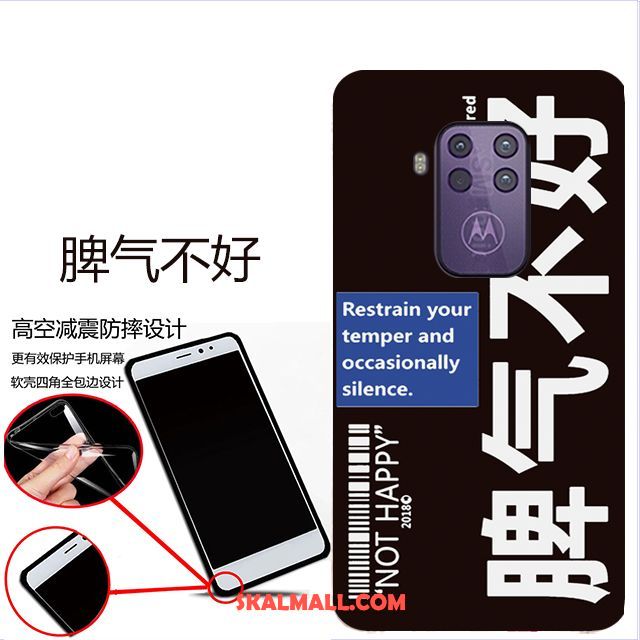 Motorola One Zoom Skal Blå Mjuk Nubuck Skydd Mobil Telefon Fodral Online