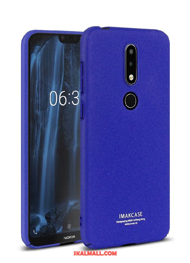 Nokia 6.1 Skal Mobil Telefon Nubuck Blå Denim All Inclusive Fodral Till Salu
