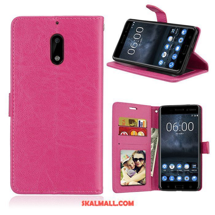 Nokia 6 Skal Skydd Fallskydd Plånbok Mobil Telefon Mjuk Till Salu