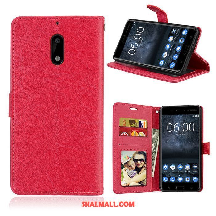 Nokia 6 Skal Skydd Fallskydd Plånbok Mobil Telefon Mjuk Till Salu