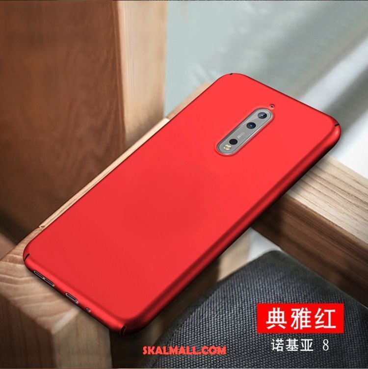 Nokia 8 Skal Solid Färg Nubuck Röd Mobil Telefon Support Till Salu