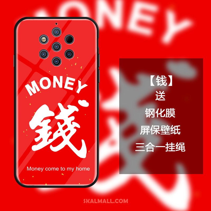 Nokia 9 Pureview Skal Röd Konst Kreativa Kinesisk Stil Mobil Telefon På Rea