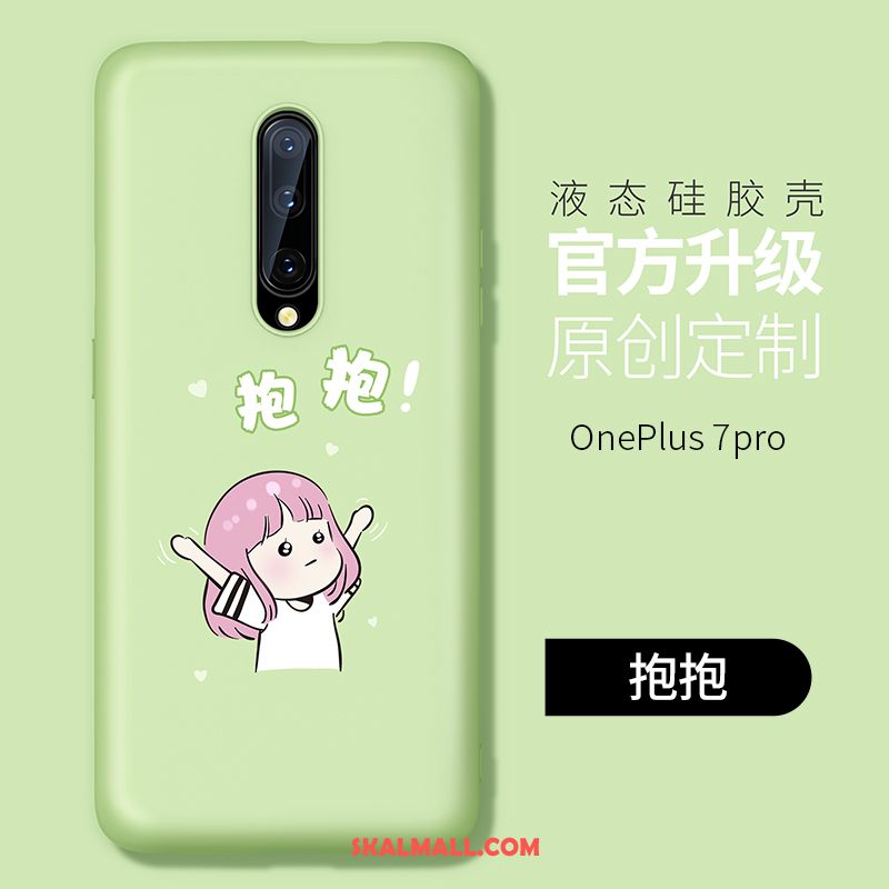 Oneplus 7 Pro Skal Silikon Mobil Telefon Net Red Mjuk Grön Rea