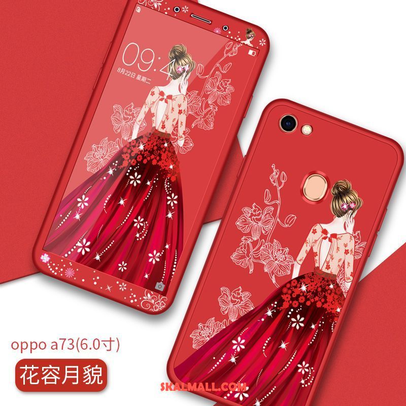Oppo A73 Skal Mobil Telefon Net Red Mjuk Par Trend Fodral Butik