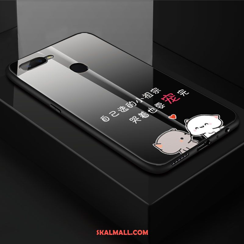 Oppo Ax7 Skal Mobil Telefon Grå Glas Fallskydd Mode Billigt
