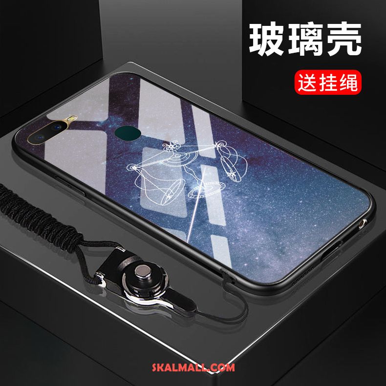 Oppo Ax7 Skal Vacker Mobil Telefon Fallskydd Mörkblå Glas Köpa