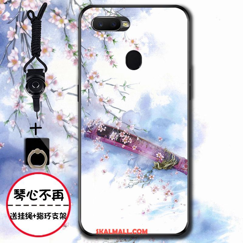 Oppo F9 Starry Skal Retro Kinesisk Stil Blommor Bläck Målning Mobil Telefon Billig