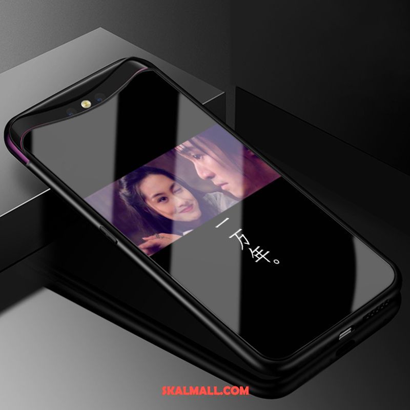 Oppo Find X Skal Silikon Kreativa Vacker Mörkblå Mobil Telefon Fodral Billigt