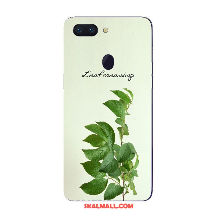 Oppo R15 Pro Skal Skydd Blommor Silikon Grön Mobil Telefon Rea