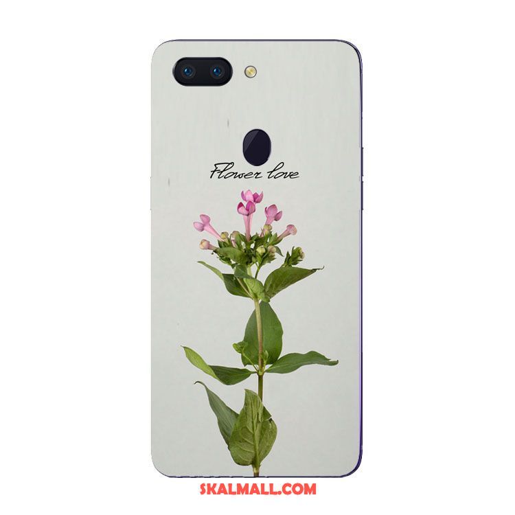 Oppo R15 Pro Skal Skydd Blommor Silikon Grön Mobil Telefon Rea