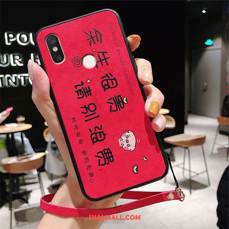 Redmi Note 6 Pro Skal Kreativa Hängsmycken Skydd Röd Mobil Telefon Billig