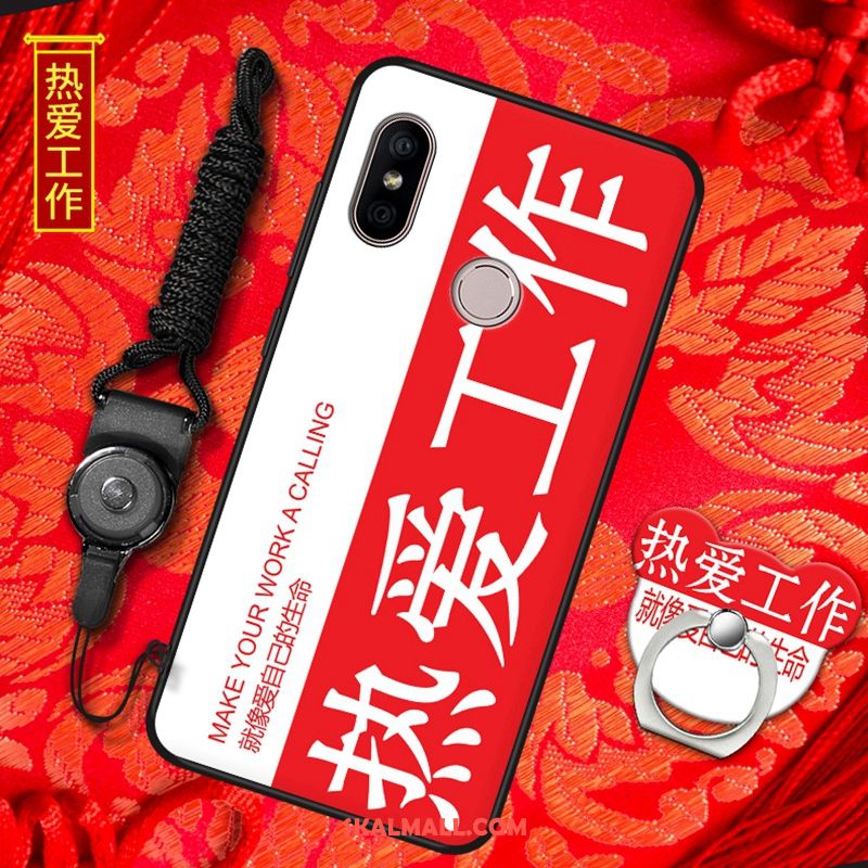 Redmi Note 6 Pro Skal Mjuk Silikon Röd Fallskydd Mobil Telefon Fodral Rea