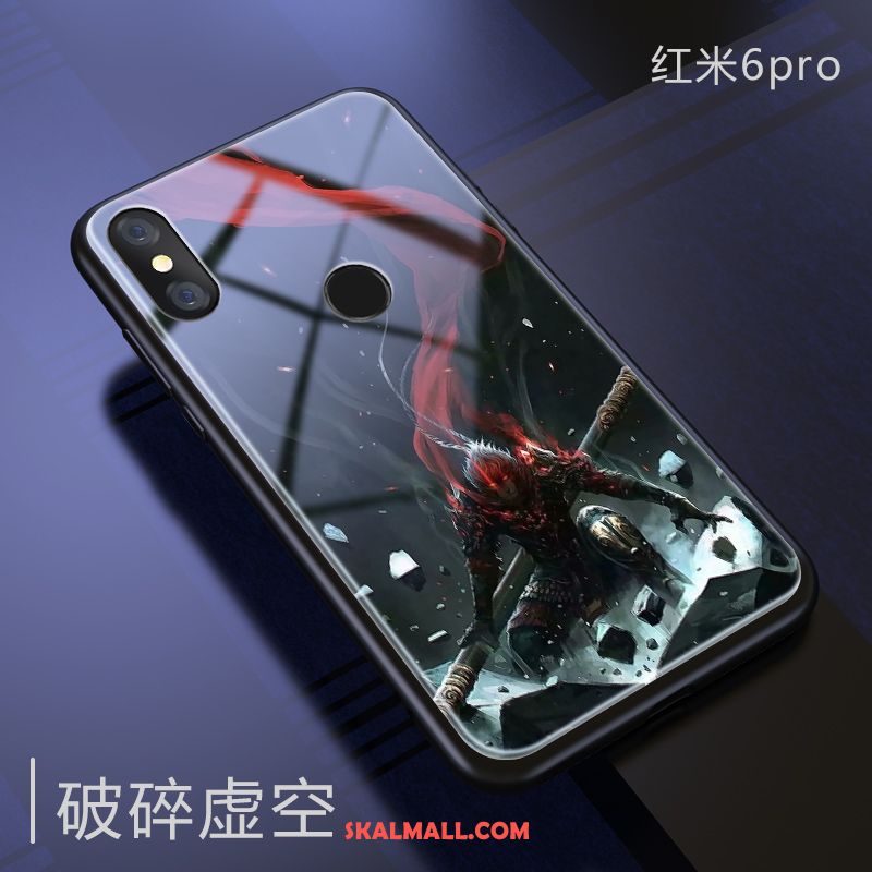 Redmi Note 6 Pro Skal Skydd Silikon Röd Spegel Mobil Telefon Rea