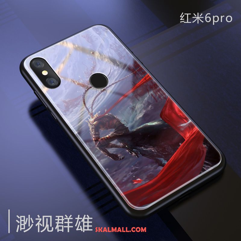 Redmi Note 6 Pro Skal Skydd Silikon Röd Spegel Mobil Telefon Rea