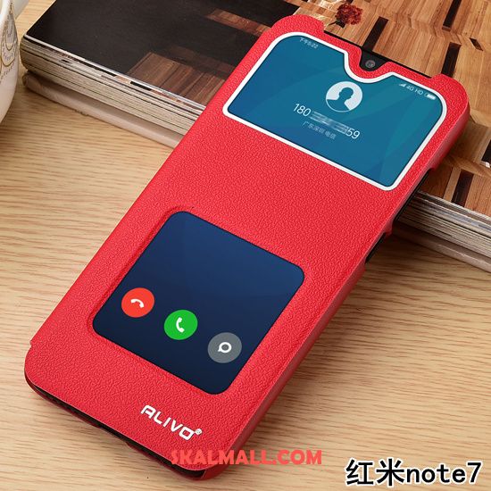 Redmi Note 7 Skal Skydd Fallskydd Läderfodral Mobil Telefon Guld Köpa