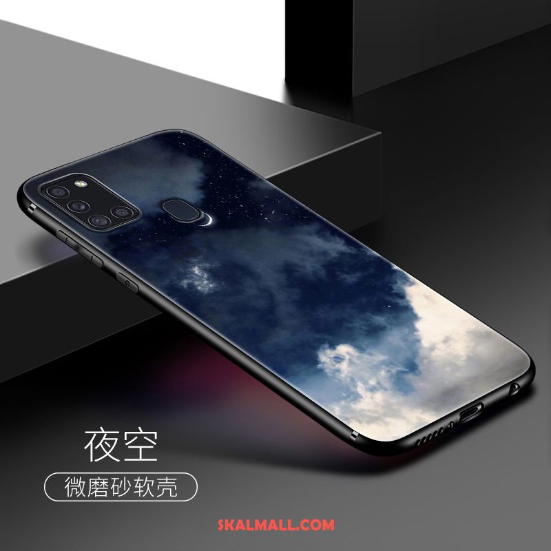 Samsung Galaxy A21s Skal Blå Mobil Telefon Nubuck Personlighet Ljus Till Salu