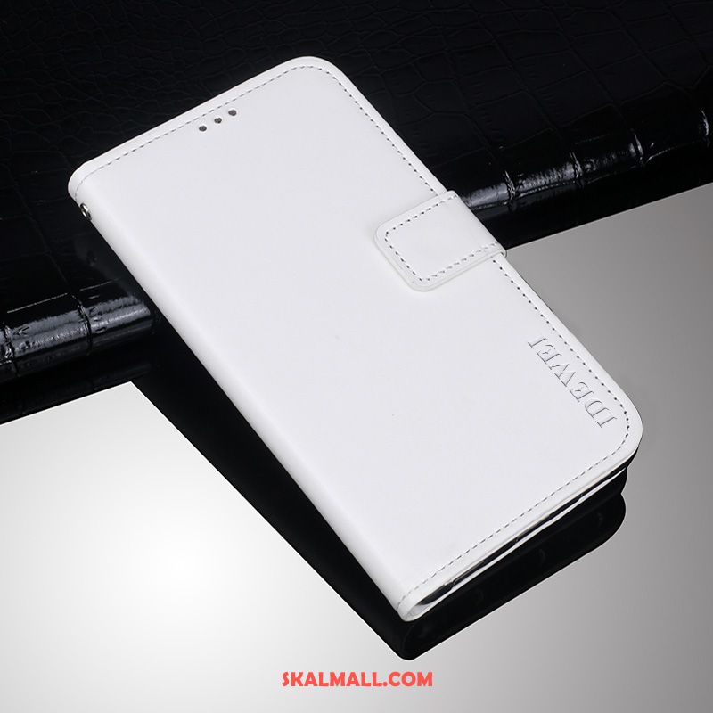 Samsung Galaxy A40 Skal Skydd Fallskydd Blå Läderfodral Mönster Billigt