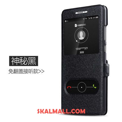 Samsung Galaxy A6+ Skal Mobil Telefon Öppna Fönstret Skydd Läderfodral Slim Fodral Billigt