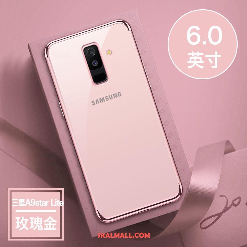 Samsung Galaxy A6 Skal Plating Fallskydd Blå Transparent Ungdom Fodral Rea