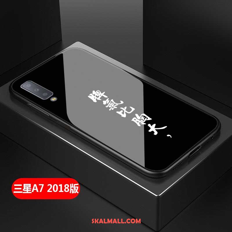 Samsung Galaxy A7 2018 Skal Vacker Mobil Telefon Glas Skydd Mjuk Billigt