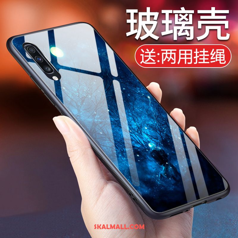 Samsung Galaxy A70 Skal Trend Kreativa Silikon Blå Glas Till Salu